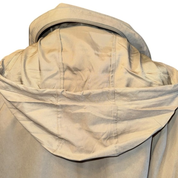 London Fog Men's Medium Regular Beige All Weather Zip Out Liner Mid Trench Coat - Picture 5 of 16